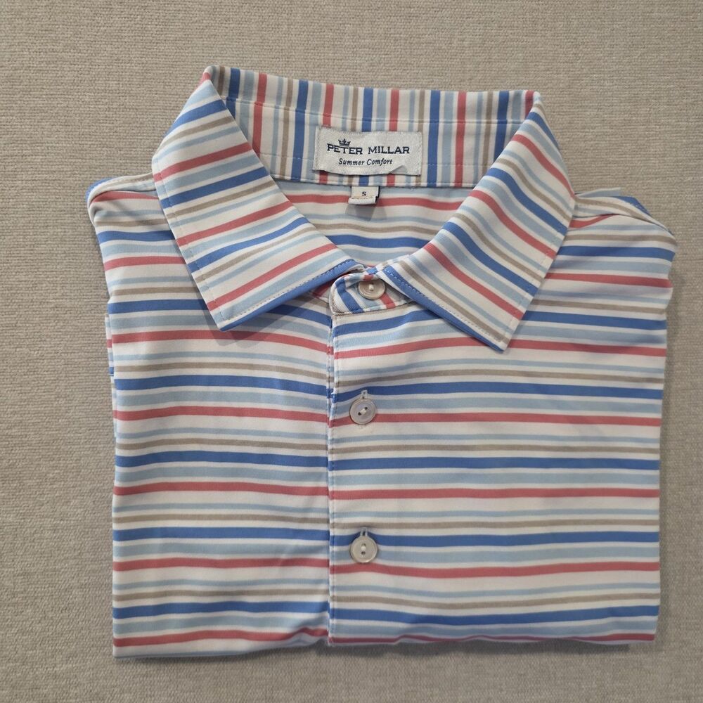 Peter Millar Polo Shirt Mens Small Summer Comfort Golf Performance Lightweight